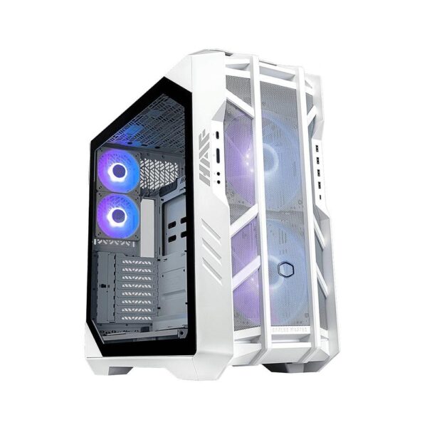 COOLER MASTER HAF 700 BEYAZ TEMPERED GLASS ARGB MESH TİTANYUM GRİ FULL TOWER KASA